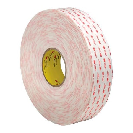 Box Packaging 3M 4945 Double Sided VHB Acrylic Foam Tape 2" x 5 Yds. 45 Mil White VHB494502R